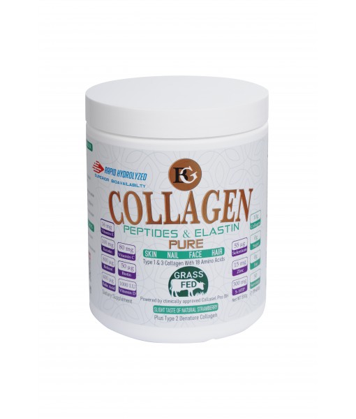 BEAUTYGLOW Collagen Peptides & Elastin–pure Collasel-keratin Vitamin Mineral 5-htp Sığır Kollajeni Toz 550 G.