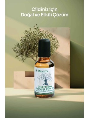 BEAUTYGLOW Triple Cycle Ozonated olive oile based  Face Serum 30mL - Shiny antiwrinkle formula with 850 polyphenols