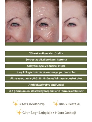 BEAUTYGLOW Triple Cycle Ozonated olive oile based  Face Serum 30mL - Shiny antiwrinkle formula with 850 polyphenols